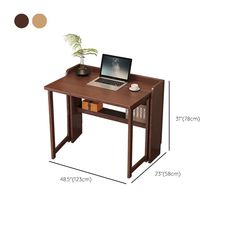 Home Kids Desk with Shelf Rubber Wood Writing Desk Kids Desk and Chair