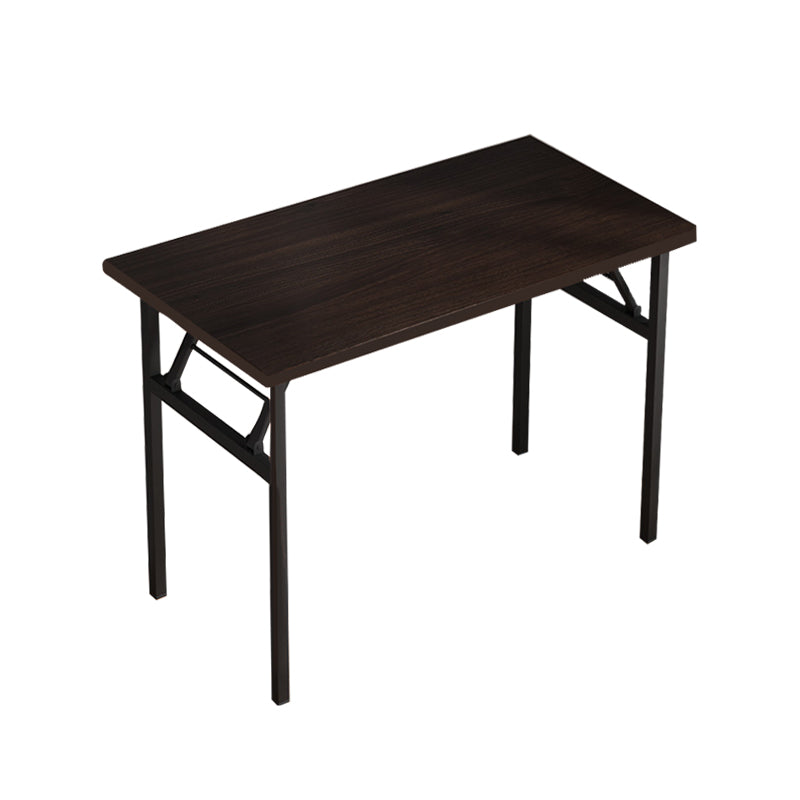 Folding Rectangular Writing Desk Modern Black Base Bedroom Office Desk