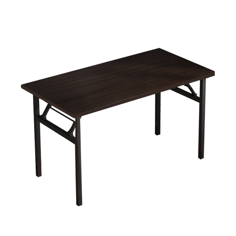 Folding Rectangular Writing Desk Modern Black Base Bedroom Office Desk