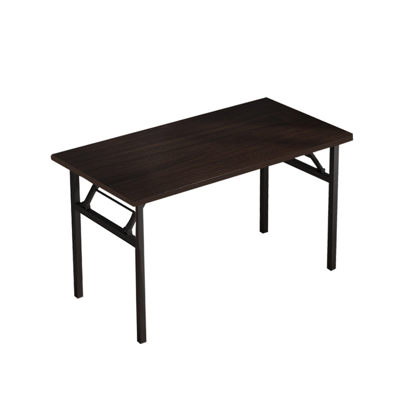 Folding Rectangular Writing Desk Modern Black Base Bedroom Office Desk