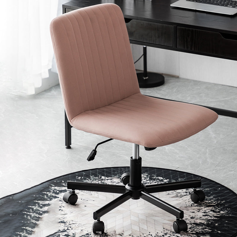 Armless Office Chair Adjustable Seat Height No Distressing Ergonomic Desk Chair