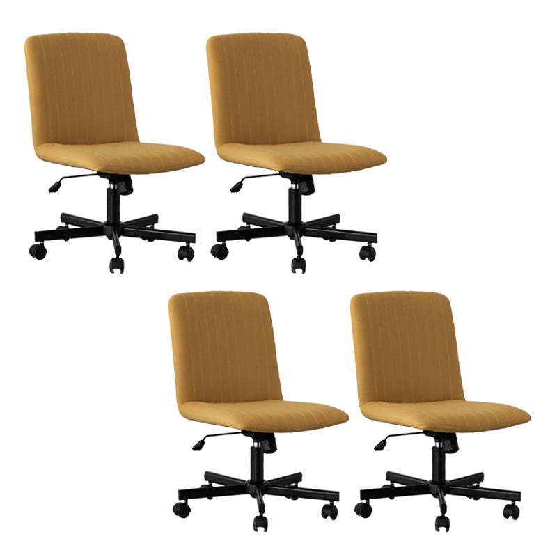 Armless Office Chair Adjustable Seat Height No Distressing Ergonomic Desk Chair