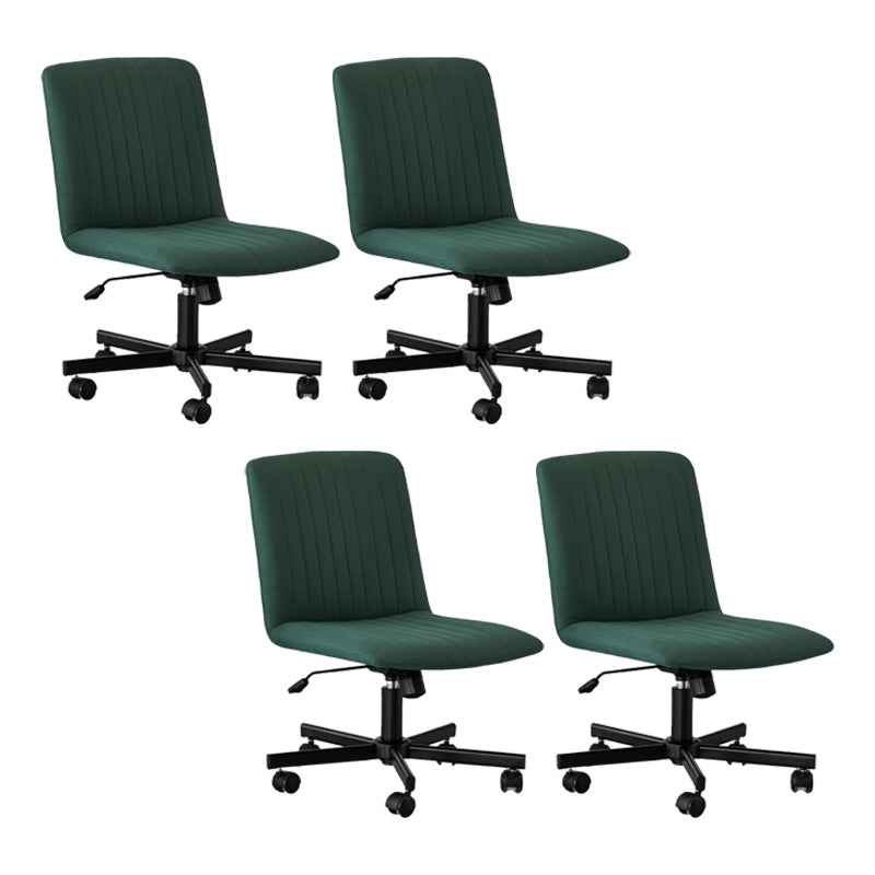 Armless Office Chair Adjustable Seat Height No Distressing Ergonomic Desk Chair