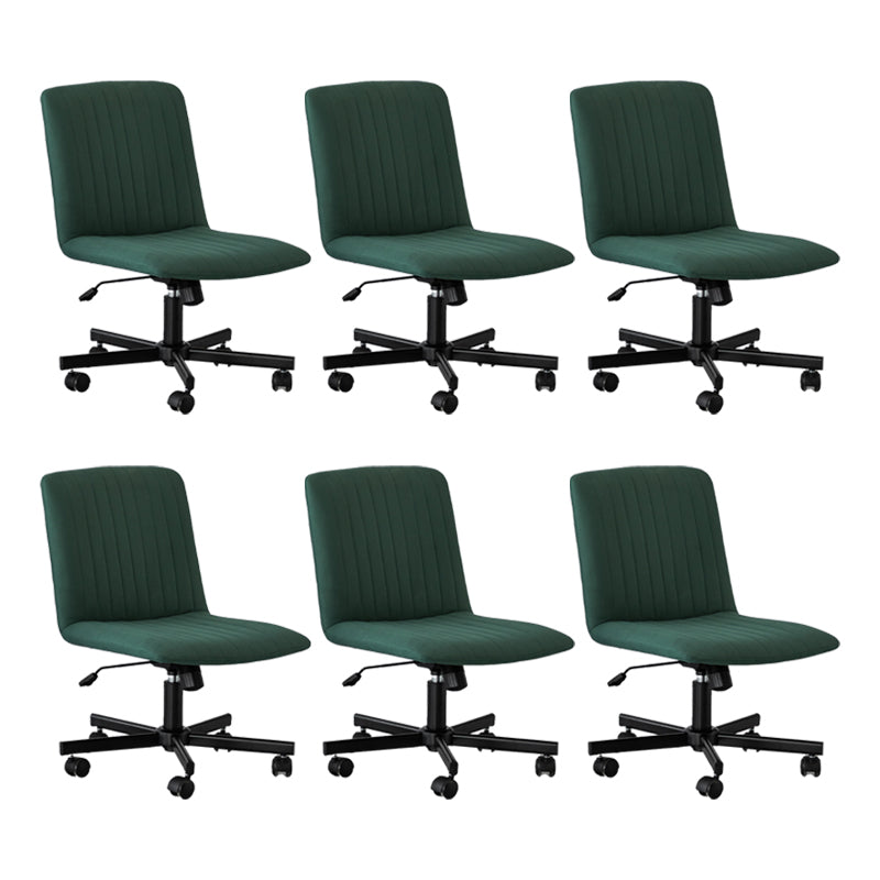 Armless Office Chair Adjustable Seat Height No Distressing Ergonomic Desk Chair