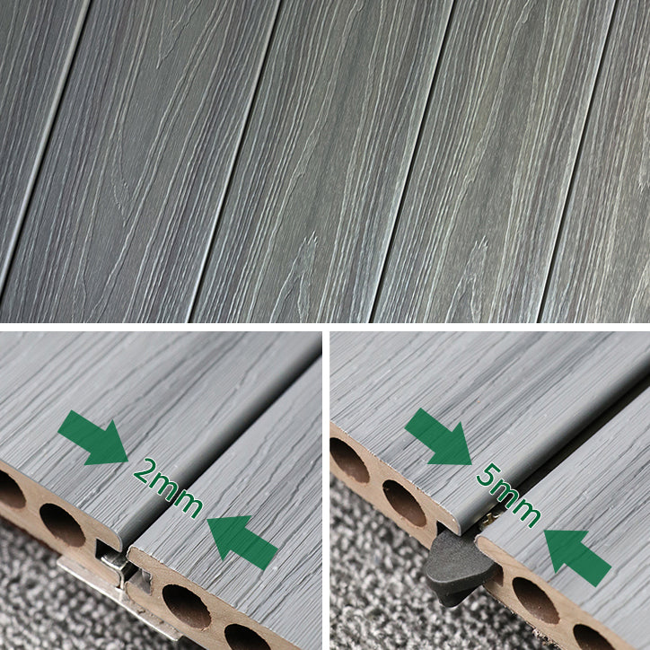 Embossed Composite Deck Plank Nailed Deck Tile Kit Outdoor Patio