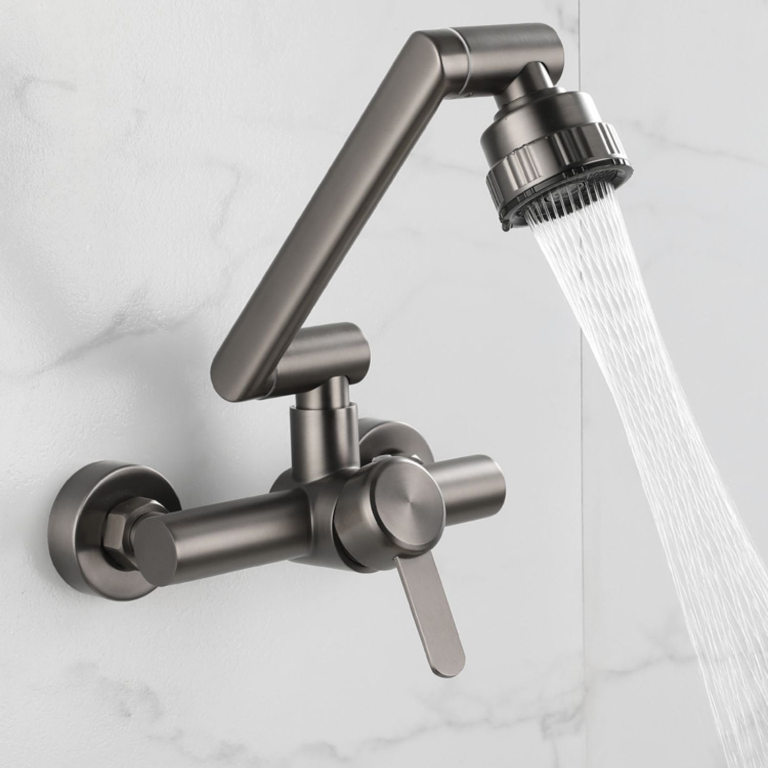 Modern Wall Mounted Kitchen Faucet Single Handle Faucet in Chrome