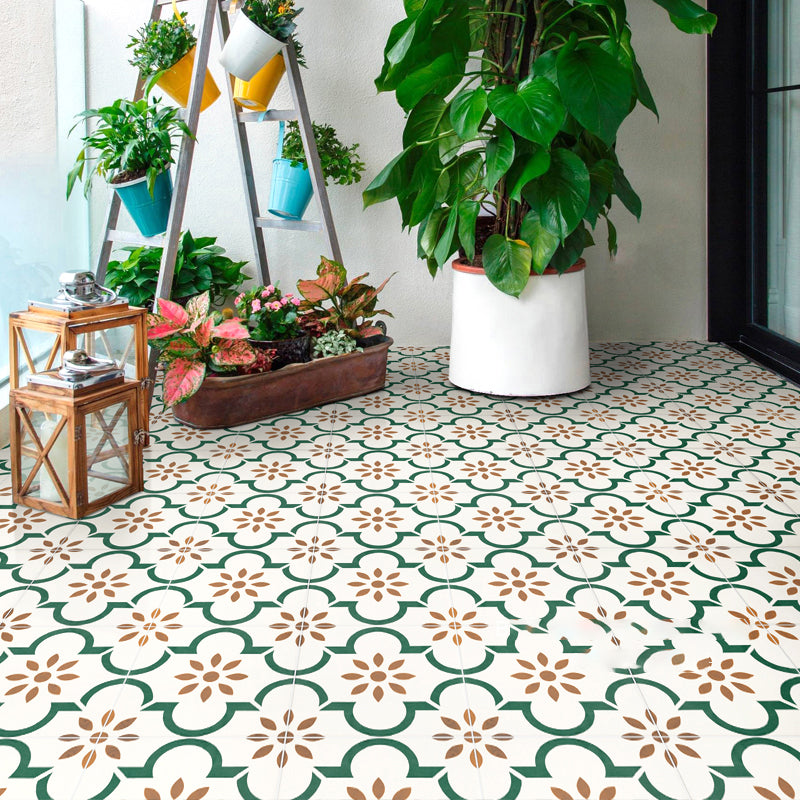 Modern Style Waterproof Floor Tile Moroccan Pattern Straight Edge Square Floor Tile