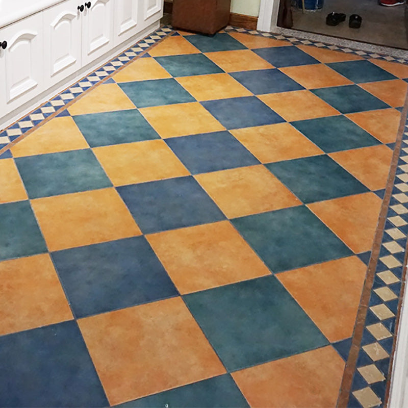 Traditional Style Slip Resistant Tile Straight Edge Square Floor Tile