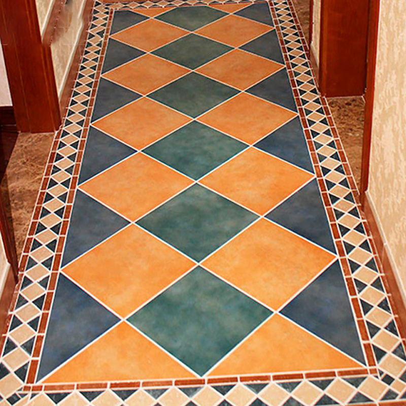 Traditional Style Slip Resistant Tile Straight Edge Square Floor Tile