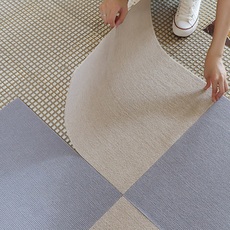 Indoor Carpet Tiles Solid Color Level Loop Stain Resistant Carpet Tiles