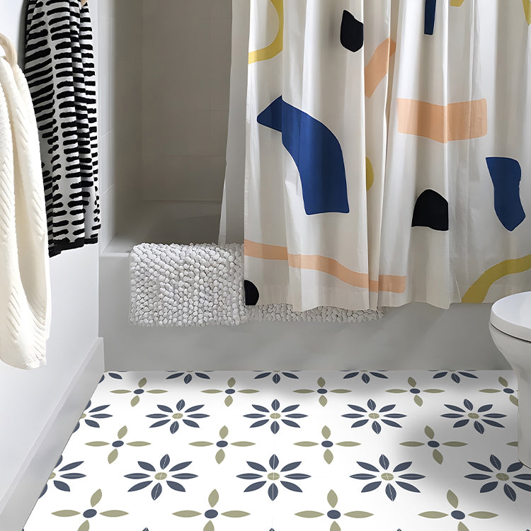 Square Peel & Stick Tile with Pattern Water Resistant Field Tile for Home