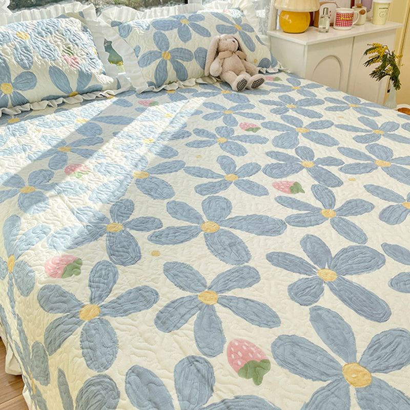 Modern Style Fitted Sheet Floral Cotton Bed Sheet Set for Bedroom