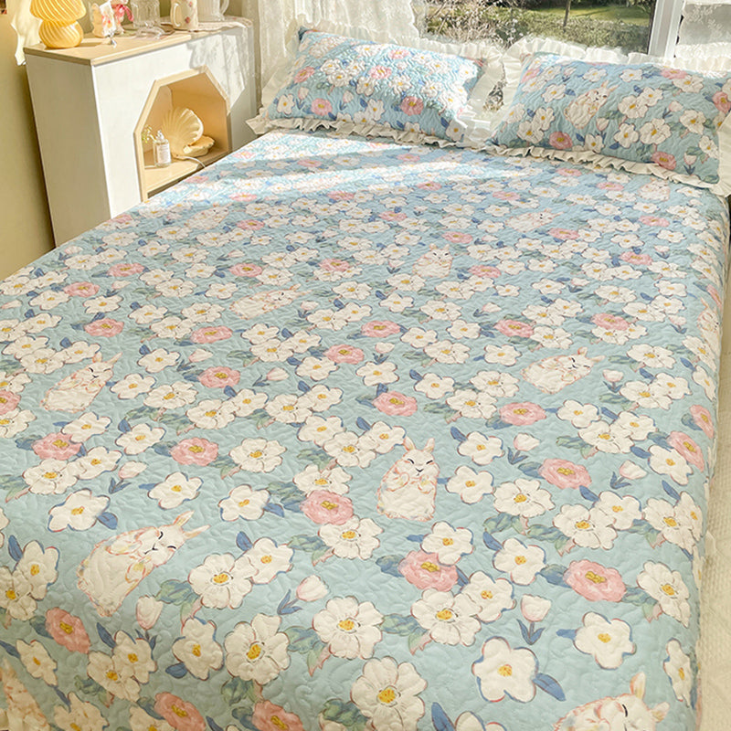 Modern Style Fitted Sheet Floral Cotton Bed Sheet Set for Bedroom