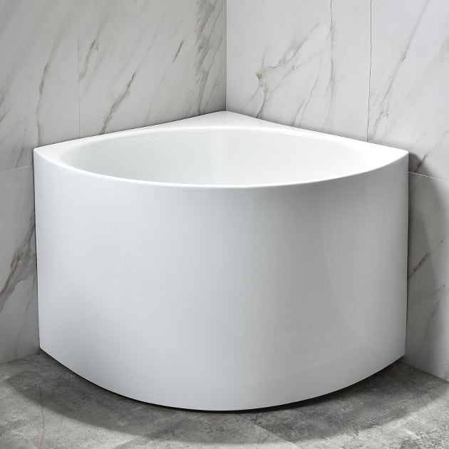 Back to Wall Bathtub Antique Finish Soaking Modern Corner Bath Tub