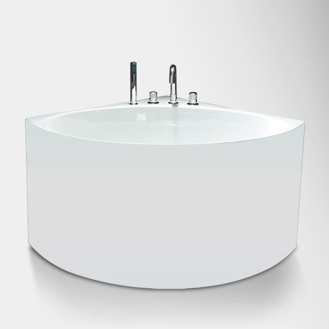 Back to Wall Bathtub Antique Finish Soaking Modern Corner Bath Tub