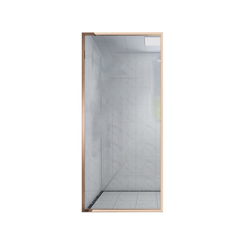 White Shower Bath Door Framed Single Fixed Clear Shower Door