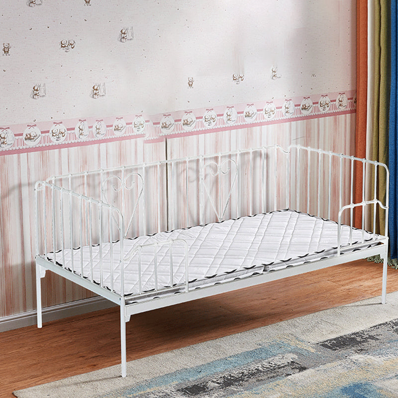 Industrial Rectangle Crib Metal Crib with Guardrails Baby Crib