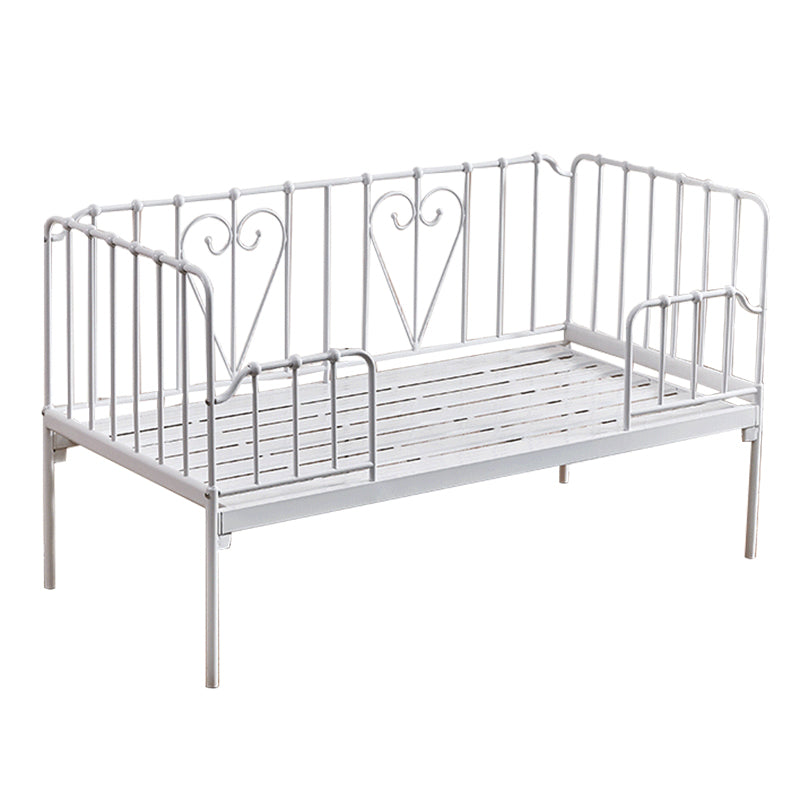 Industrial Rectangle Crib Metal Crib with Guardrails Baby Crib