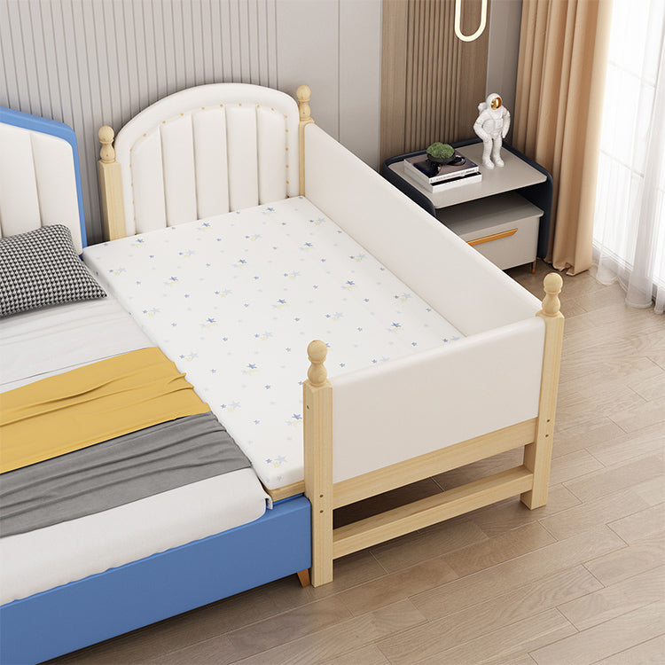 Solid Wood Frame Nursery Bed with Guardrails and Mattress Baby Crib