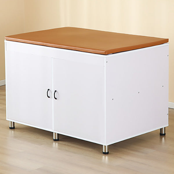 Modern Wooden Changing Table Dresser with Cabinet and Pad, 2-in-1 Changing Table