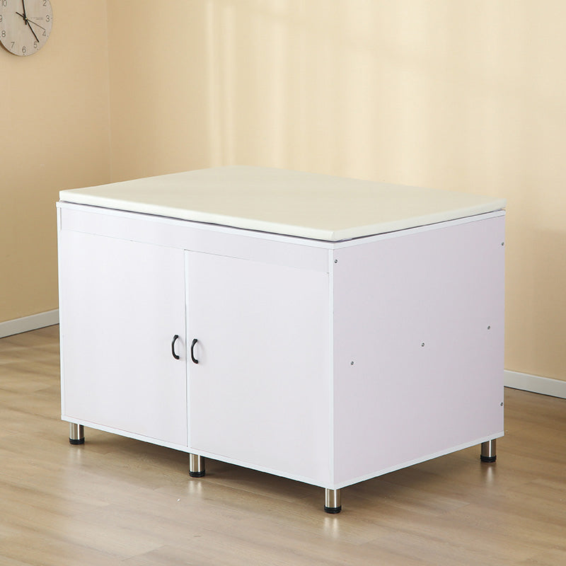 Modern Wooden Changing Table Dresser with Cabinet and Pad, 2-in-1 Changing Table