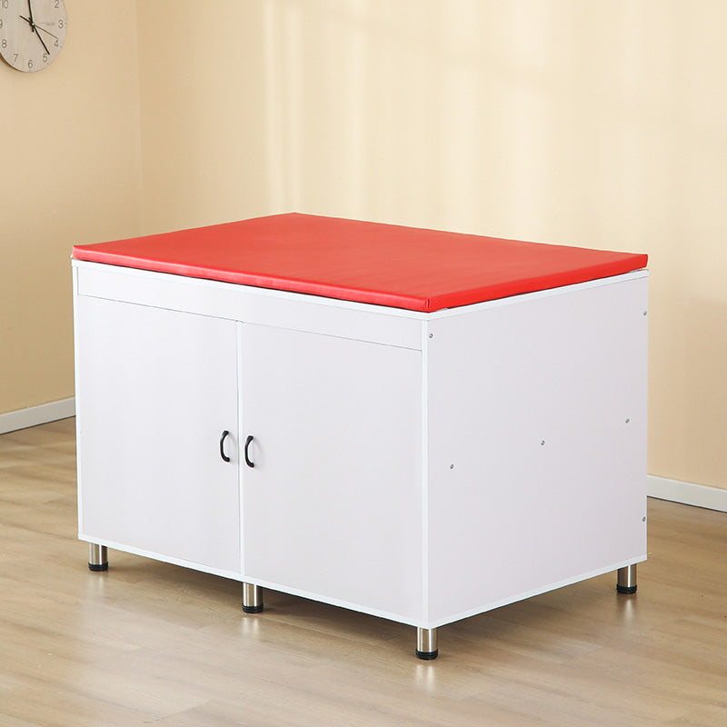 Modern Wooden Changing Table Dresser with Cabinet and Pad, 2-in-1 Changing Table