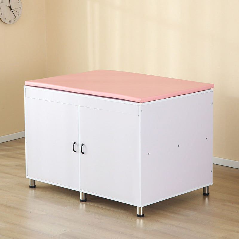 Modern Wooden Changing Table Dresser with Cabinet and Pad, 2-in-1 Changing Table