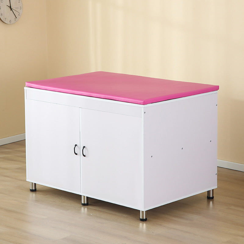 Modern Wooden Changing Table Dresser with Cabinet and Pad, 2-in-1 Changing Table