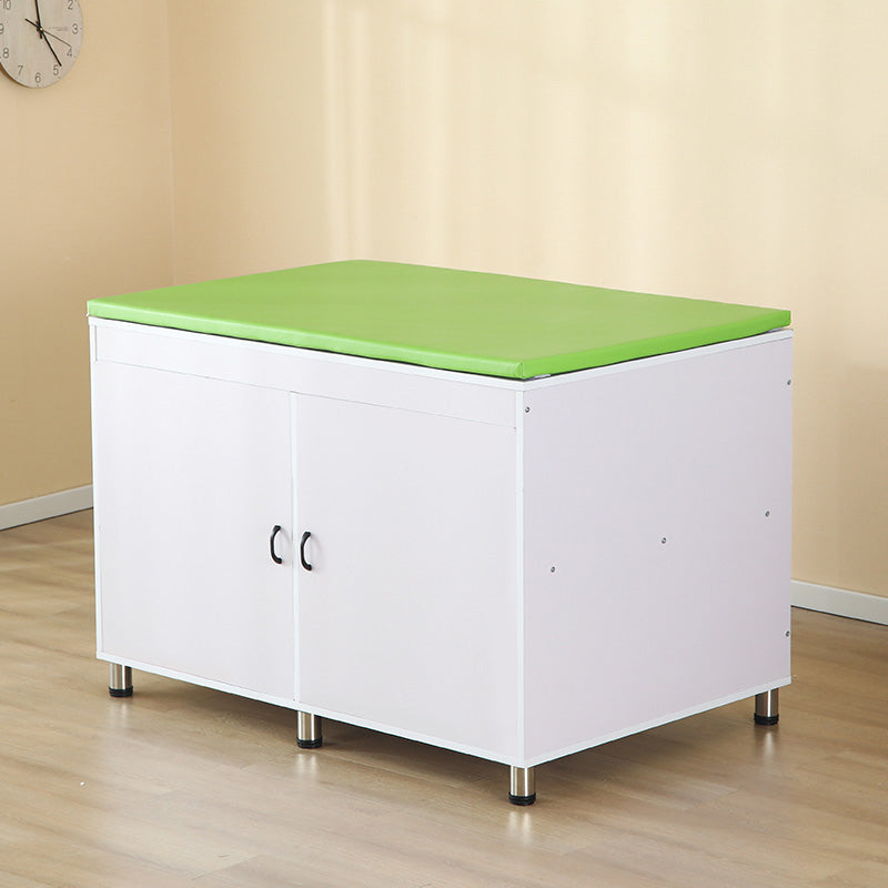 Modern Wooden Changing Table Dresser with Cabinet and Pad, 2-in-1 Changing Table