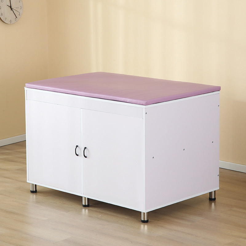 Modern Wooden Changing Table Dresser with Cabinet and Pad, 2-in-1 Changing Table