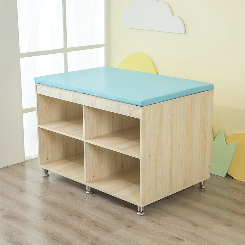 Modern Wood Changing Table Dresser with Storage and Pad, Flat Top Changing Table