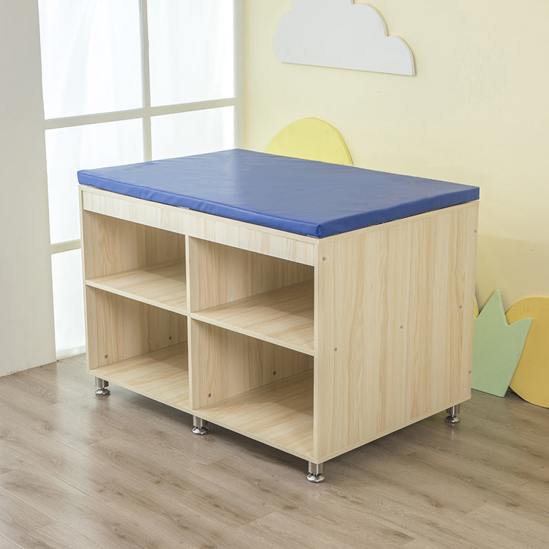 Modern Wood Changing Table Dresser with Storage and Pad, Flat Top Changing Table