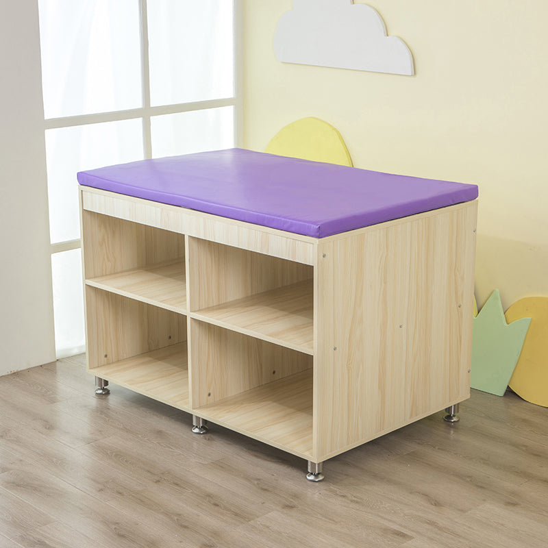Modern Wood Changing Table Dresser with Storage and Pad, Flat Top Changing Table