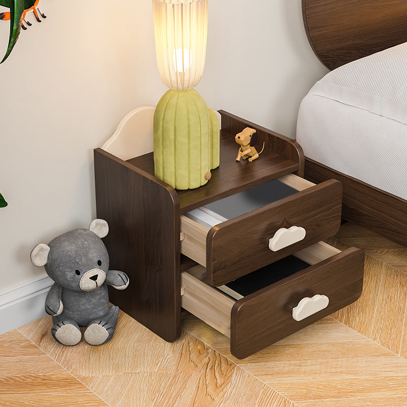 Narrow Kids Nightstand Solid Wood Kids Bedside Table with Drawer