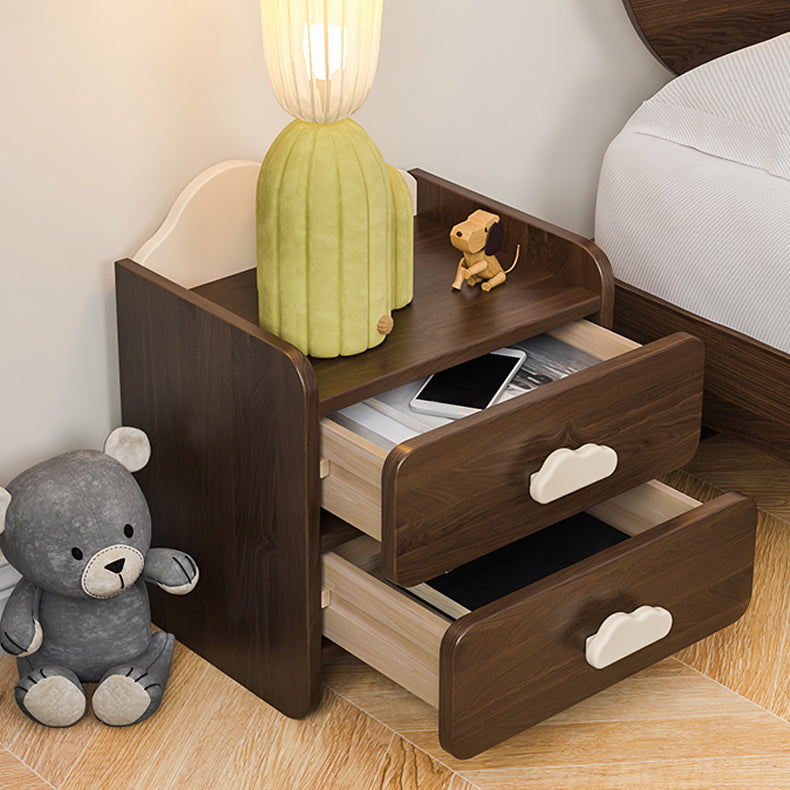 Narrow Kids Nightstand Solid Wood Kids Bedside Table with Drawer