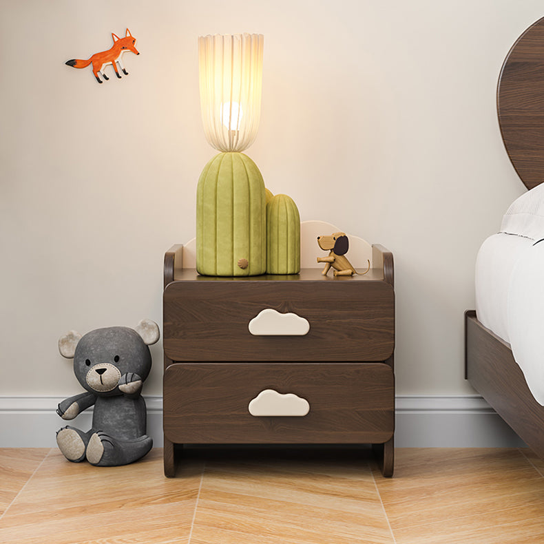 Narrow Kids Nightstand Solid Wood Kids Bedside Table with Drawer