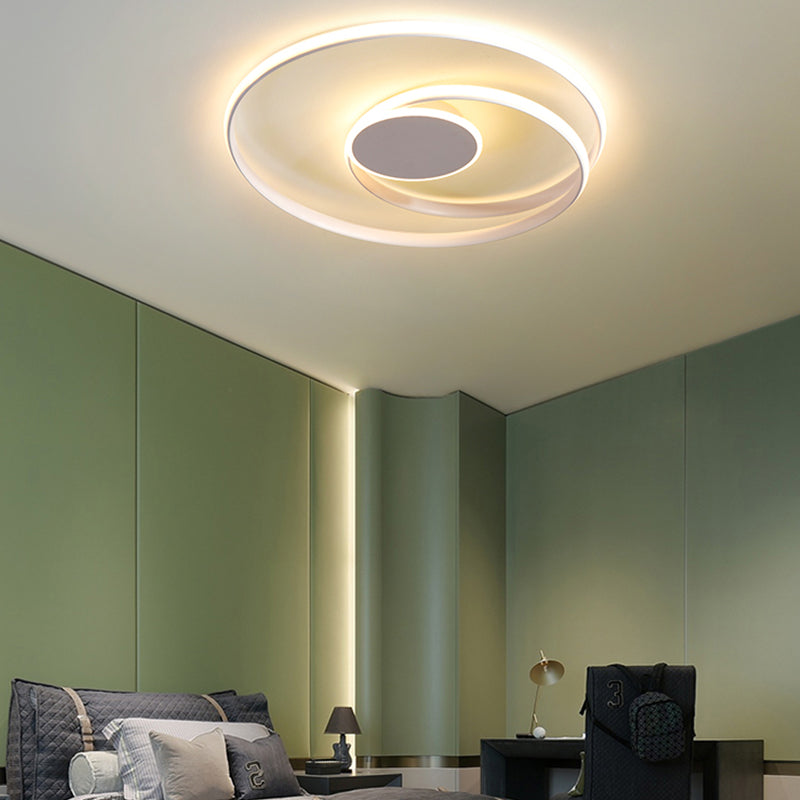 Modern Metal Flush Mount LED Linear Shape Ceiling Light with Acrylic Shade for Living Room