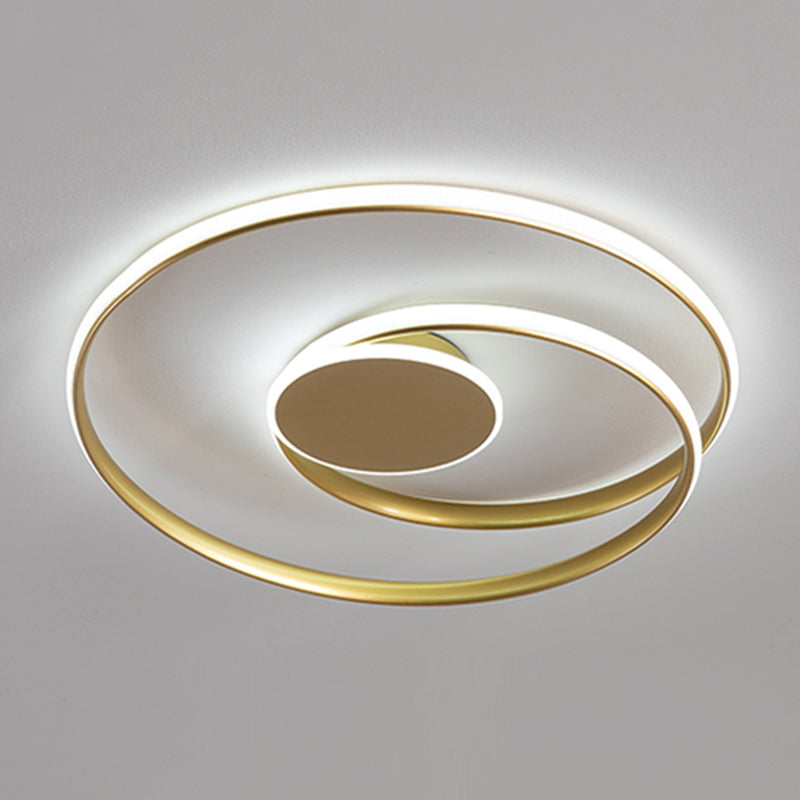 Modern Metal Flush Mount LED Linear Shape Ceiling Light with Acrylic Shade for Living Room