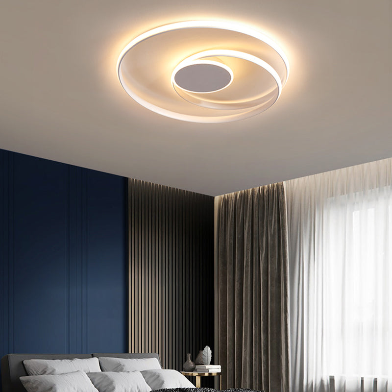 Modern Metal Flush Mount LED Linear Shape Ceiling Light with Acrylic Shade for Living Room