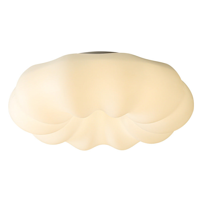 Modern Metal Flush Mount Cloud Shape Ceiling Light with Plastic Shade for Living Room