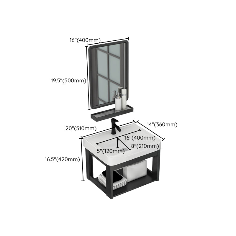 Modern Bathroom Vanity Cabinet Single Sink Space Saver Vanity