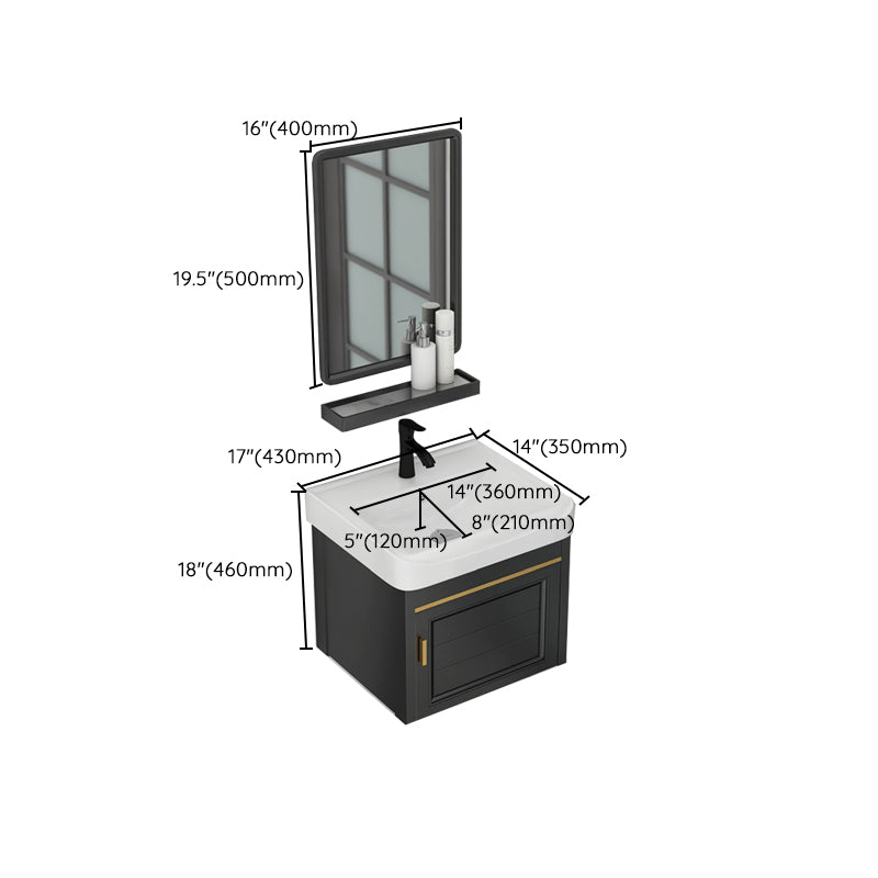 Modern Bathroom Vanity Cabinet Single Sink Space Saver Vanity