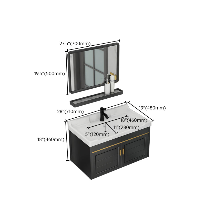 Modern Bathroom Vanity Cabinet Single Sink Space Saver Vanity