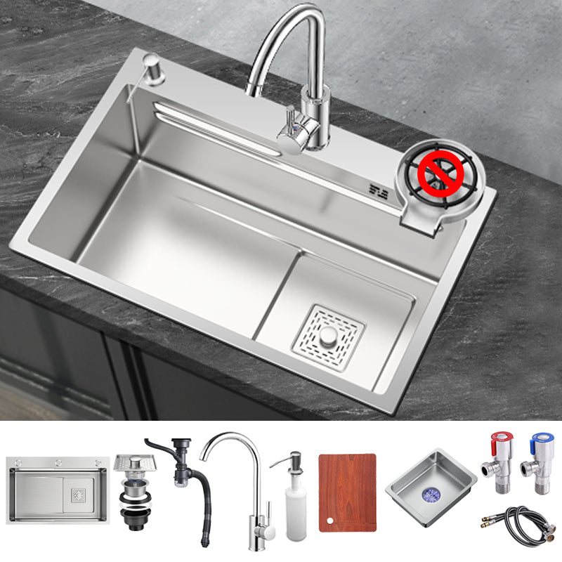 Stainless Steel Kitchen Sink 1-Bowl Kitchen Sink with Faucets Included