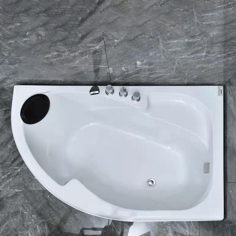 Corner Soaking Acrylic Bathtub Antique Finish Back to Wall Bath Tub