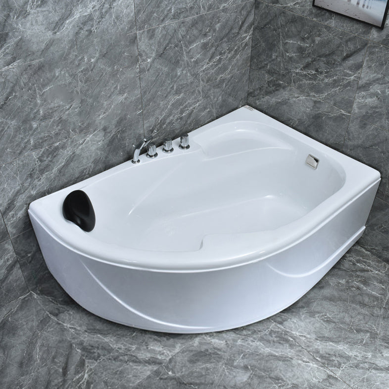 Corner Soaking Acrylic Bathtub Antique Finish Back to Wall Bath Tub