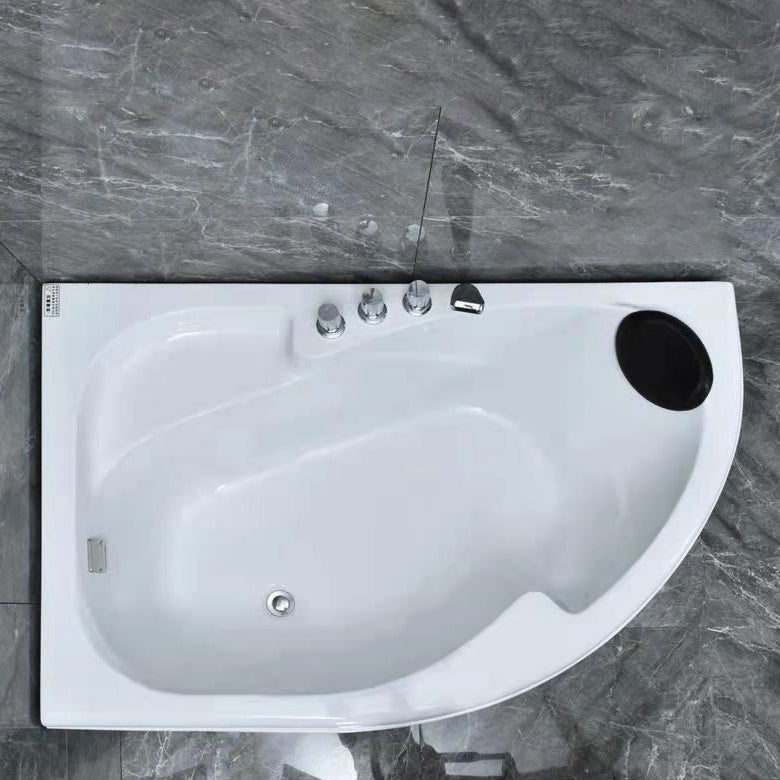 Corner Soaking Acrylic Bathtub Antique Finish Back to Wall Bath Tub