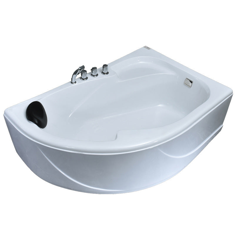 Corner Soaking Acrylic Bathtub Antique Finish Back to Wall Bath Tub