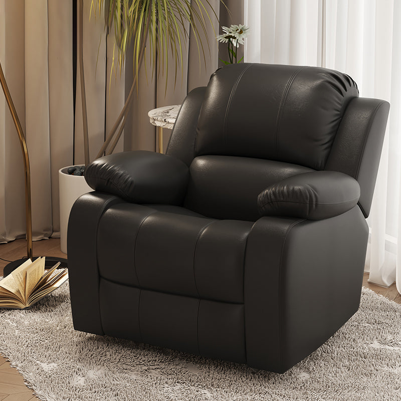 Contemporary Solid Color Standard Recliner Faux Leather Recliner Chair