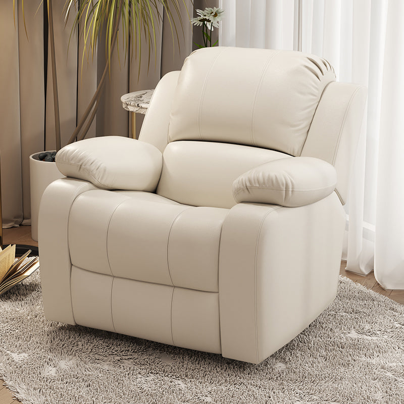 Contemporary Solid Color Standard Recliner Faux Leather Recliner Chair